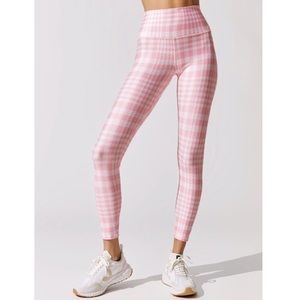 Carbon38 Ona Pink Houndstooth Leggings